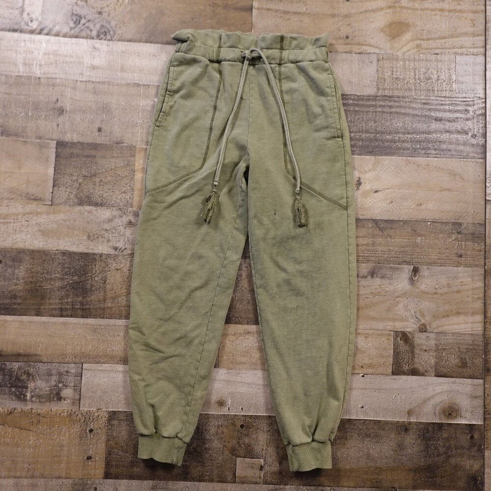 7 For All Mankind Jogger Sweatpants Women’s XS Olive Green Lounge Casual